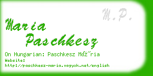 maria paschkesz business card